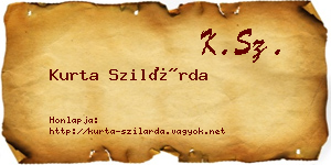 Kurta Szilárda névjegykártya